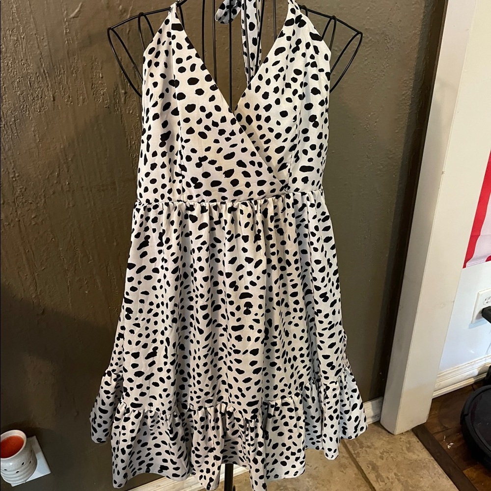 Dalmatian print summer dress